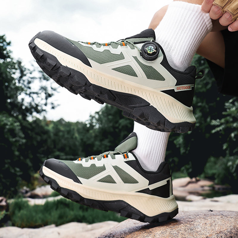 Green Water-Resistant Hiking Shoes A627