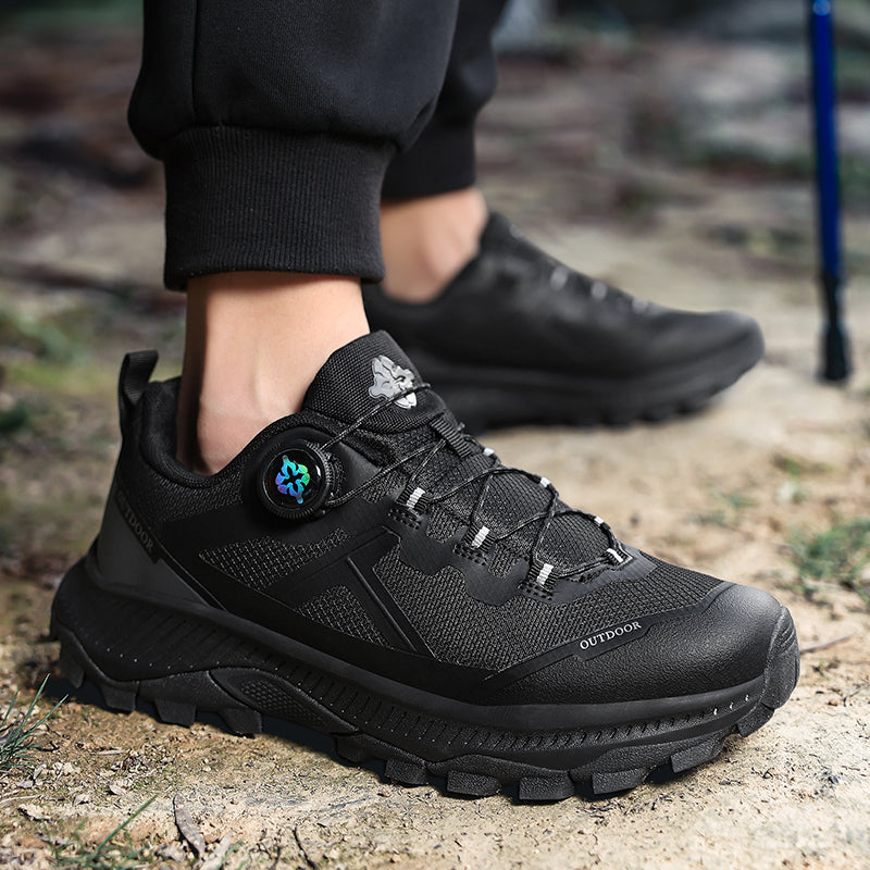 Black Water-Resistant Hiking Shoes A627