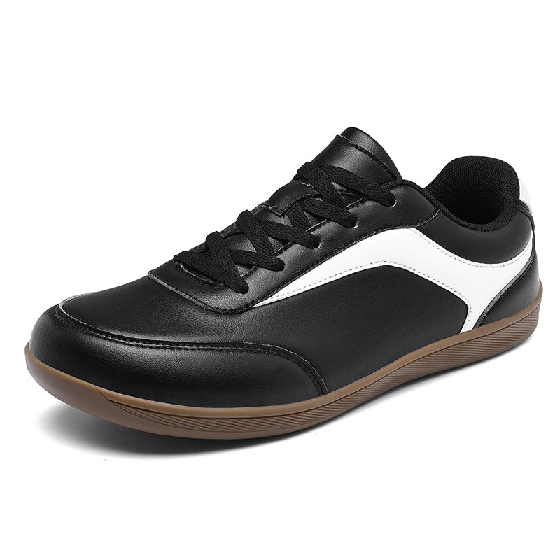Black Wide-Toe Platform Casual Sneakers K620