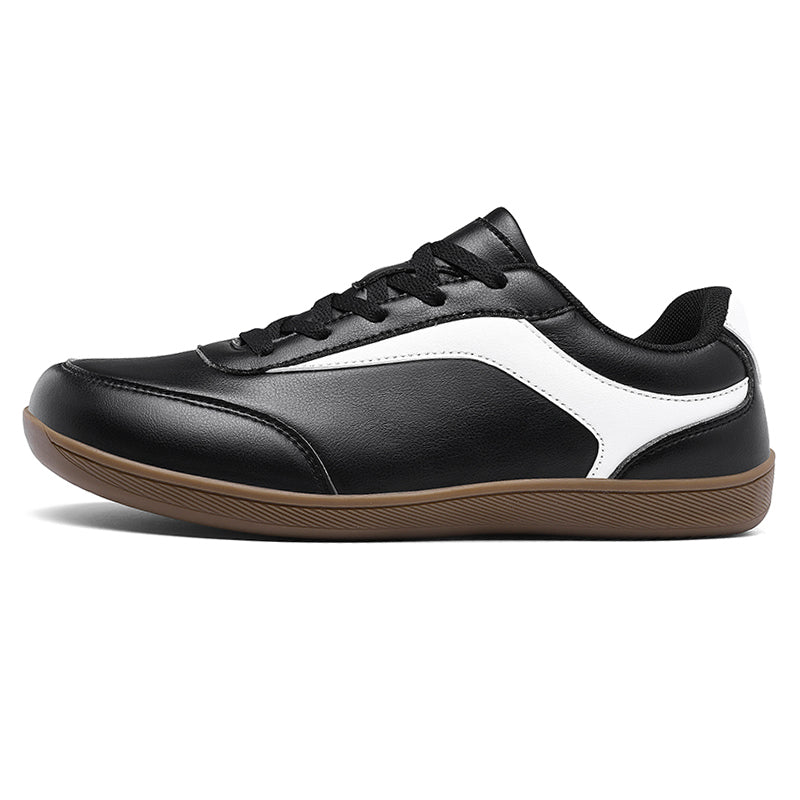 Black Wide-Toe Platform Casual Sneakers K620