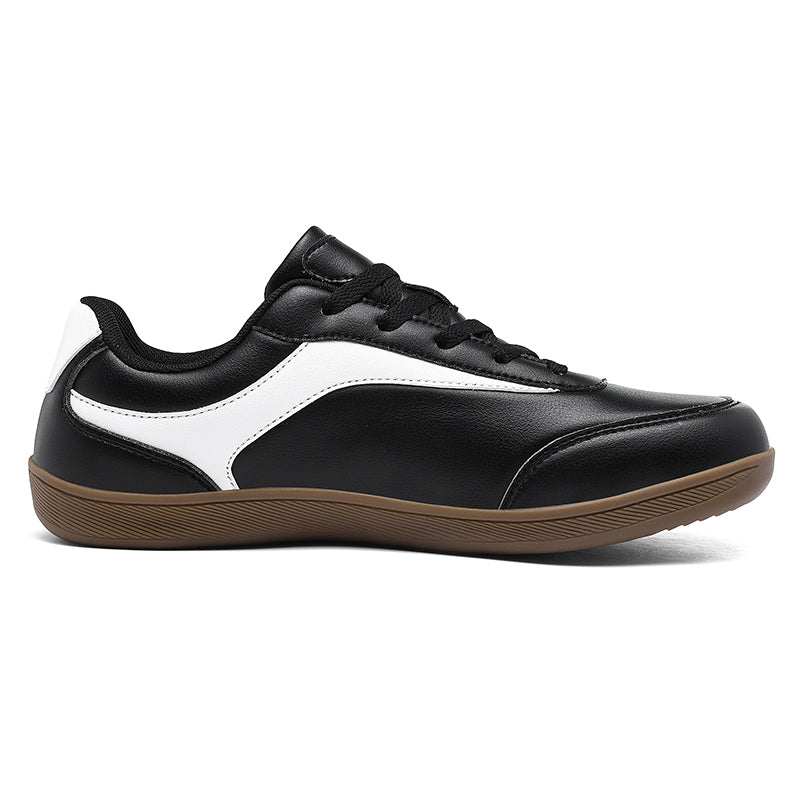 Black Wide-Toe Platform Casual Sneakers K620