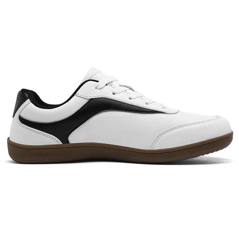 White Wide-Toe Platform Casual Sneakers K620