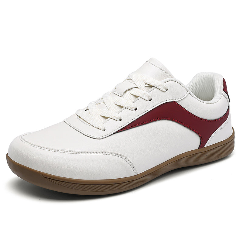 Red Wide-Toe Platform Casual Sneakers K620