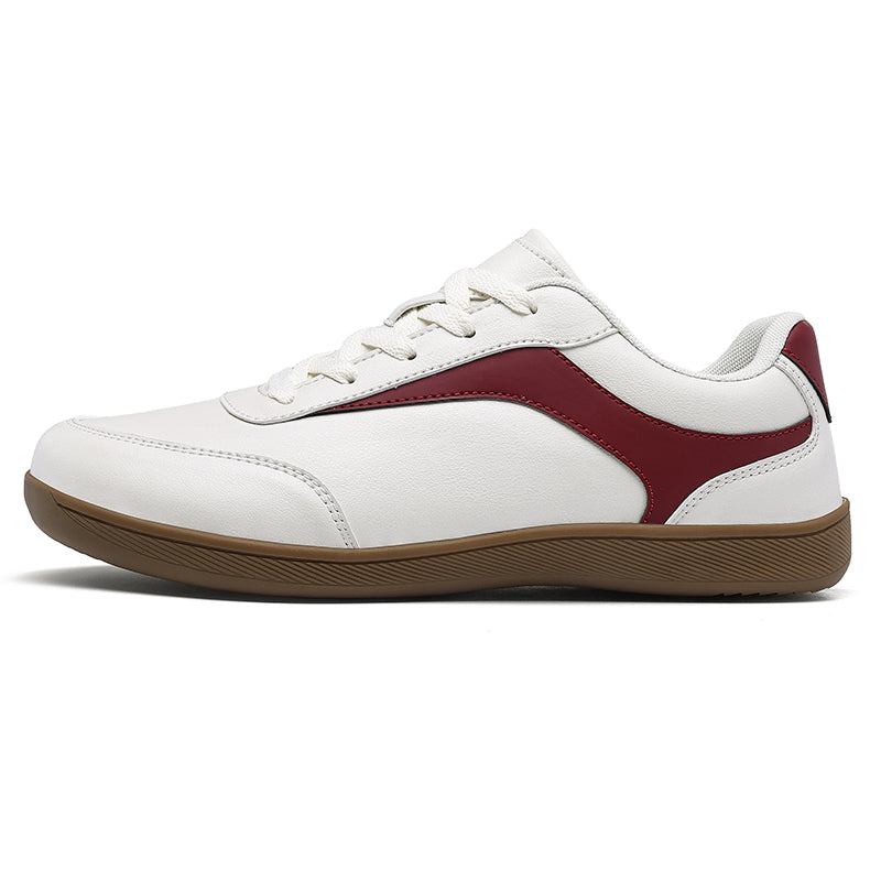 Red Wide-Toe Platform Casual Sneakers K620