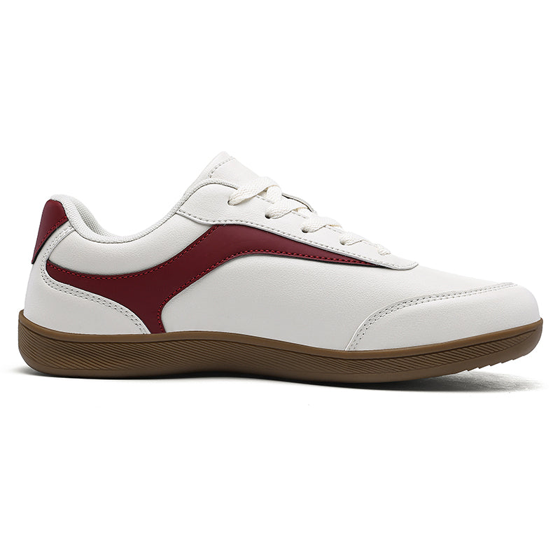 Red Wide-Toe Platform Casual Sneakers K620