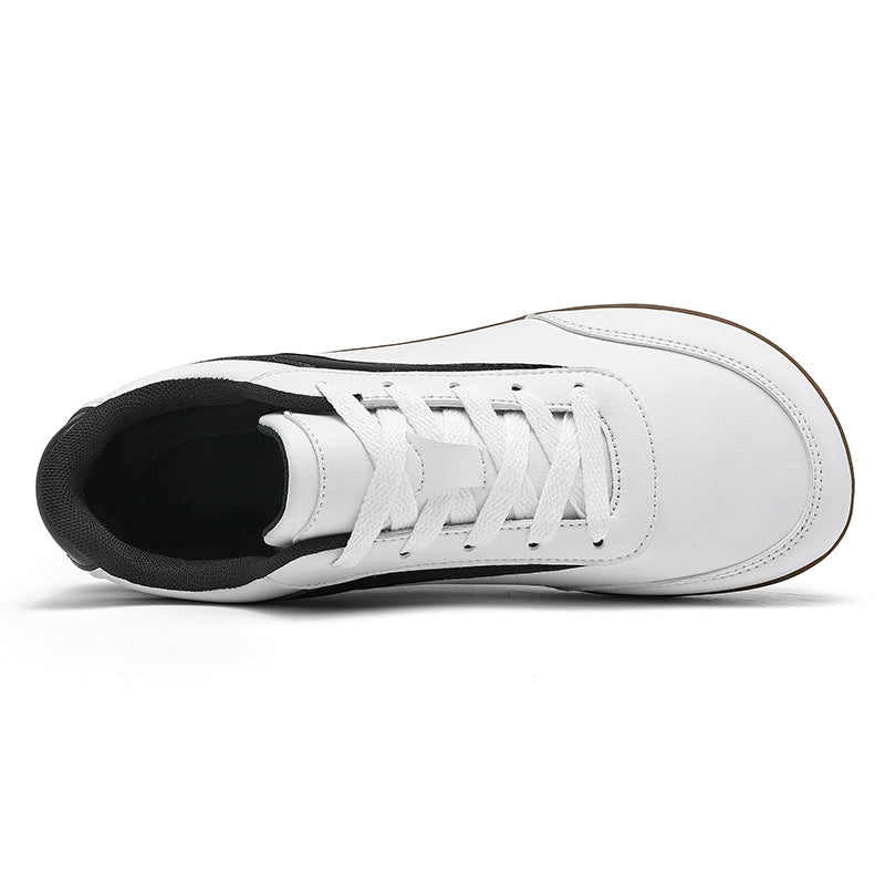 White Wide-Toe Platform Casual Sneakers K620