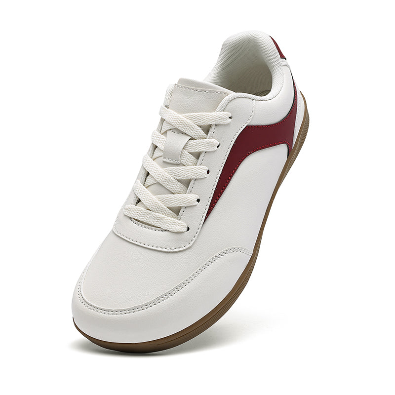 Red Wide-Toe Platform Casual Sneakers K620