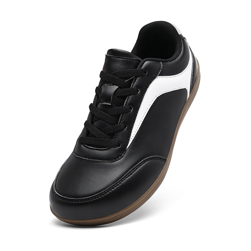 Black Wide-Toe Platform Casual Sneakers K620