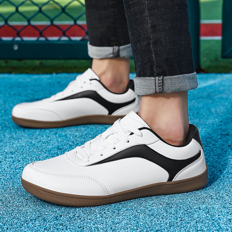 White Wide-Toe Platform Casual Sneakers K620