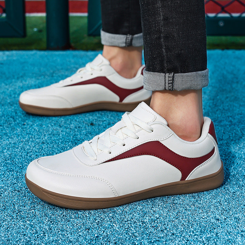 Red Wide-Toe Platform Casual Sneakers K620