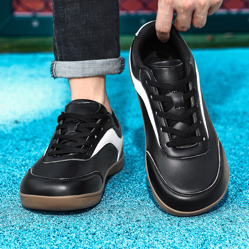 Black Wide-Toe Platform Casual Sneakers K620