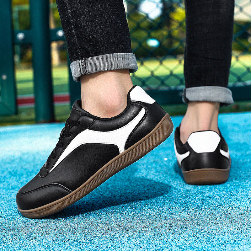 Black Wide-Toe Platform Casual Sneakers K620
