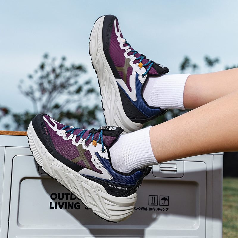 Burgundy Lightweight Outdoor Casual Sneakers A88